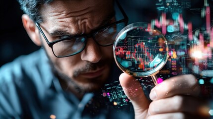 Poster - Data analysis action office environment business insights technology focus expert perspective financial trends
