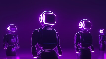 Poster - Striking Concept of AI Digital Assistants in Futuristic Design