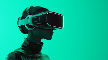 Poster - Futuristic AI Wearable Technology with Virtual Reality Headset