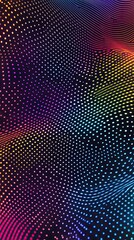 Aufkleber - Abstract Colorful Dotted Wave Pattern Design