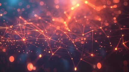 Poster - Abstract Digital Data Plexus Technology Background animation of an abstract plexus shape technology background with low polygons lines and dots.