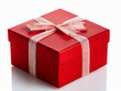 © mfcreation - A beautifully wrapped gift box with a delicate ribbon, presented on a clean white background. Perfect for celebrating special occasions, holidays, and gift-giving moments.