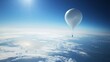 © Aisha - A weather balloon floating high in the atmosphere, collecting data on air pressure and temperature.