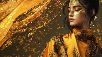 Leinwandbilder - Showcasing futuristic thai fashion stunning bangkok silk photography in urban environments