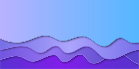 Poster - Colorful paper cut background with 3D style and gradient color.