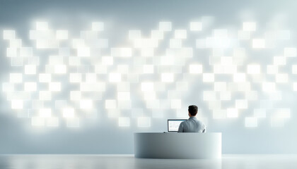 Poster - cybersecurity personnel coordinating strategies in modern workspace