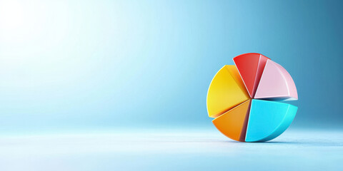 Poster - Dynamic 3D pie chart representing business success and growth visually