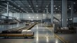 © Cozirlax - Modern Airport Baggage Handling Facility: An Inside Look at Advanced Infrastructure Dedicated to Efficient Bag Transportation and Management