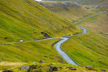 Wall Mural - Mountain Road in Eysturoy - Faroe Islands