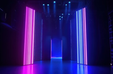 Wall Mural - stage with spotlight
