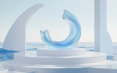 Wall Mural - blue background
