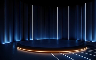 Wall Mural - stage with spotlight
