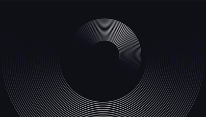 Aufkleber - White techno abstract background. glowing circle lines on blue background. modern graphic design for banner, flyer, card, or brochure cover