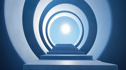 Wall Mural - abstract 3d tunnel
