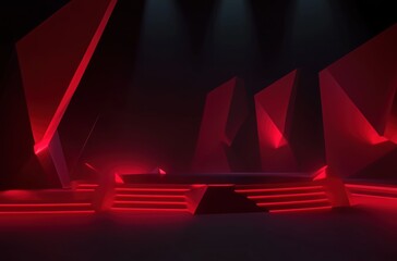 Wall Mural - spotlight on stage