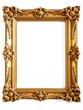 © Katherina - Antique gold frame with intricate detailing on a clean white background, frame, shiny