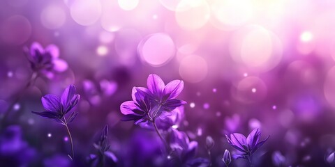 Leinwandbilder - Blurred purple bokeh creates a stunning nature background, enhancing the beauty of the scene with its vibrant purple tones and soft out of focus elements, ideal for various creative projects.