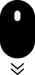 Poster - Scroll mouse icon in trendy black flat style. Swipe mouse sign vector illustration. Modern pictogram Scrolling mouse symbol for website design and mobile app isolated on transparent background.
