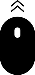 Poster - Scroll mouse icon in trendy black flat style. Swipe mouse sign vector illustration. Modern pictogram Scrolling mouse symbol for website design and mobile app isolated on transparent background.