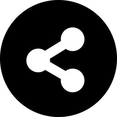 Poster - Share flat icon. Arrow symbol. Reply send forward button connection sign isolated on transparent background. Share Link Button for Social Media Silhouette. Share Link for Web Site. Send Data Sign.