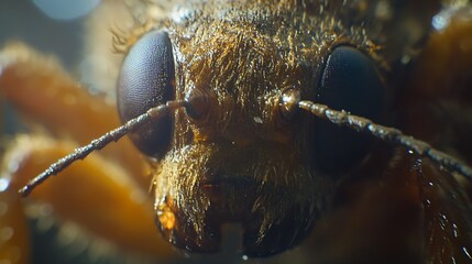 Poster - Macro View of Insect in Natural Habitat Highlighting Complex Textures and Patterns : Generative AI