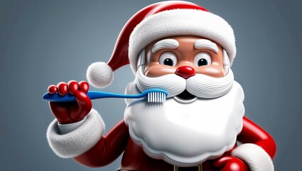 Wall Mural - Santa Claus, a jolly figure with a white beard, sits on a white background, ready to celebrate Christmas with gifts and cheer