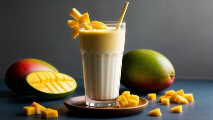 Wall Mural - Kiwi cocktail, pineapple smoothie, and orange juice, a trio of refreshing beverages for a healthy breakfast