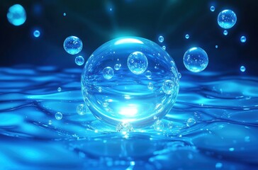 Wall Mural - bubbles in the water