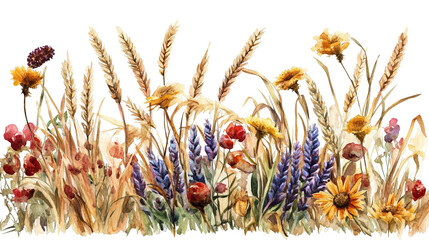 Poster - Harvest watercolor illustration isolated on transparent background