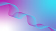 © dEPICsigns - Abstract wavy lines and neon glow on a graient background, soundwave on a dark reflective surface, Modern multicolor wave of light is displayed on black background