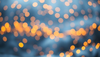 Poster - Abstract Bokeh Background Blue Festive Lights Blurred Creates a bokeh effect. Ideal for festive or abstract backgrounds. Soft and dreamy visual.