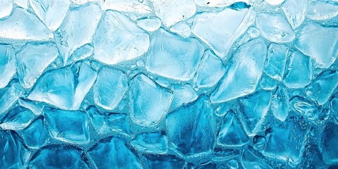 Poster - Blue background with ice cubes
