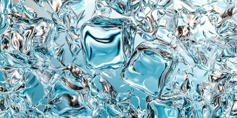 Poster - Blue and silver ice cube