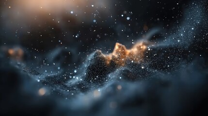 Wall Mural - stunning cosmic landscape with shimmering stars