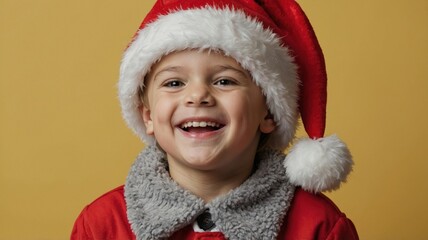 Wall Mural - portrait of a satisfied little child boy