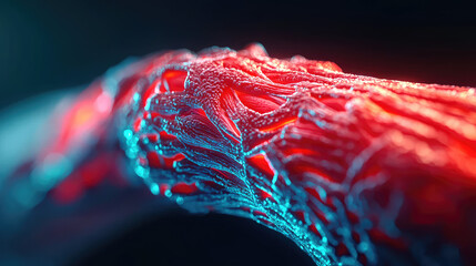 Poster - Close-up view of colorful organic structures resembling biological tissue.
