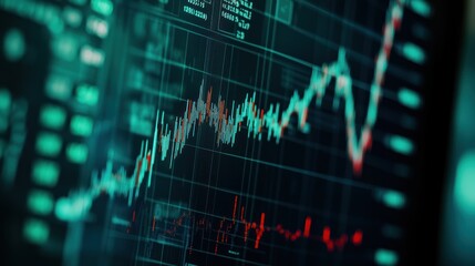 Poster - Stock Market Data Display Showing Financial Trends