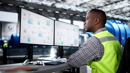 Poster - Man Working In Power Plant Electricity