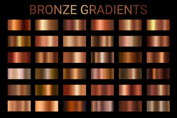 Wall Mural - bronze gradients set