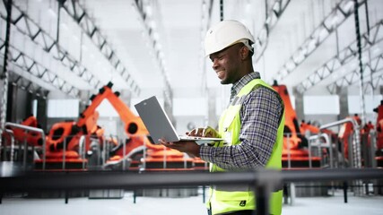 Poster - Worker In Automotive Car Factory