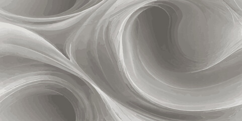 Wall Mural - Abstract smokey dark grey and white smooth light  wave element modern stream white background. 