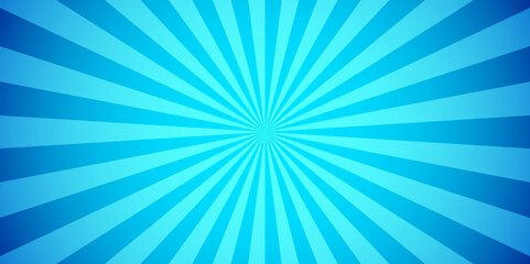 Wall Mural - Seamless abstract sun ray blue and green Vintage sunbeam backdrop, boom, comic. Cartoon pop art template summer banner background.	
