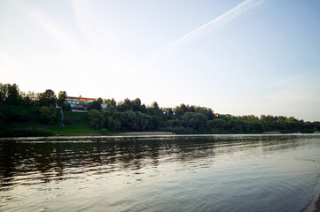 Wall Mural - A small river on a cloudy day