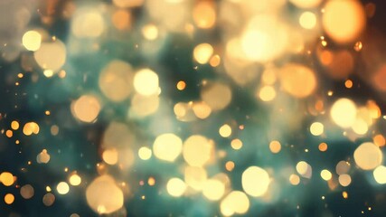Poster - The captivating green and gold sparkling lights twinkle brightly, transforming the surroundings into a whimsical realm of wonder.