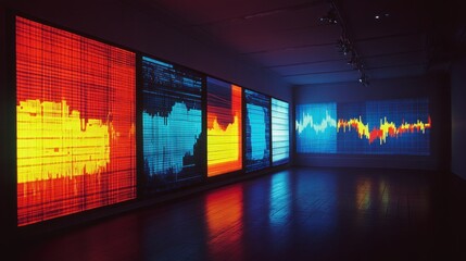 Poster - Vibrant Light Installations Showcase Data Visualization Art