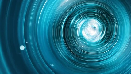 Poster - Abstract Light Blue Swirl with Circular Patterns and Bokeh Effects in Digital Background Design