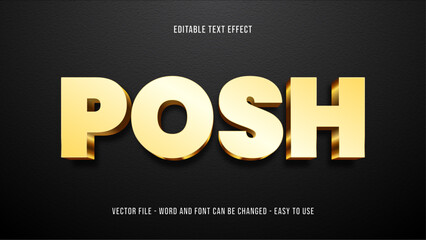 Poster - luxury editable text effect, 3d text style effect