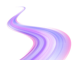 Aufkleber - Light trail wave, fire path trace line, car lights, optic fiber and incandescence curve twirl. High speed IT technology concept, abstract stripes as data transfer on white background in png format. 