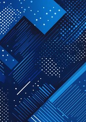 Poster - Geometric lines pattern.