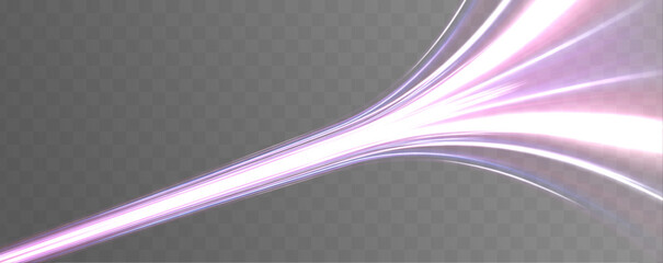 Aufkleber - High speed effect motion blur night lights blue and red. Futuristic neon light line trails. Modern abstract high-speed light motion effect on black background. 